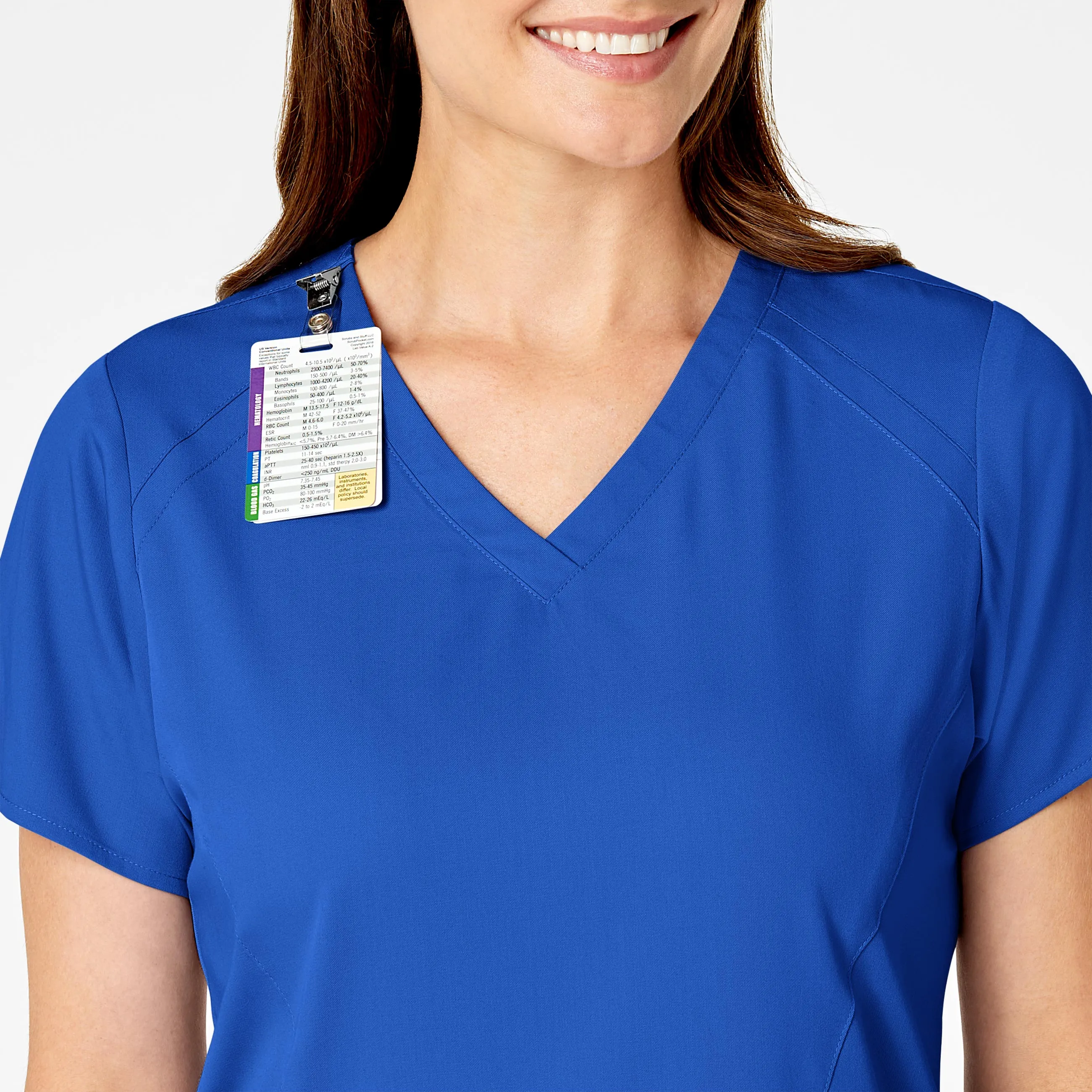 PRO Women's Four Pocket V-Neck Scrub Top - Royal